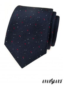 Avantgard Dunkelblaue Krawatte mit zartem Muster