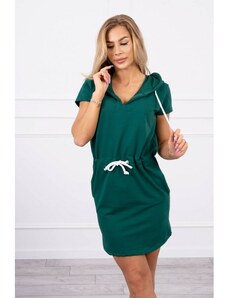 Mondo Italia, s.r.o. Kleid mit Taschen und Kapuze MI8982 Grün