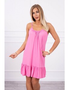 Mondo Italia, s.r.o. Ladies Dress mit dünnen Trägern MI9080 pink