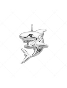 BALCANO - Shark / Edelstahl Anhänger in Haifischform mit Hochglanzpolierung
