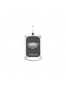 BALCANO - Cancer / Horoskop Anhänger mit schwarzer PVD-Beschichtung - Krebs