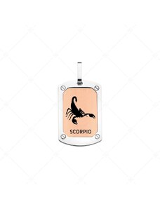 BALCANO - Scorpio / Horoskop Anhänger mit 18K Roségold Beschichtung - Skorpion