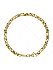 BALCANO - Round Venetian / Edelstahl Venezianer Runde Ketten-Armband mit 18K Gold Beschichtung - 5 mm