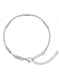 BALCANO - Bar & Link / Edelstahl Stäbchen Gliederkette-Armband mit Hochglanzpolierung - 2 / 2,5 mm