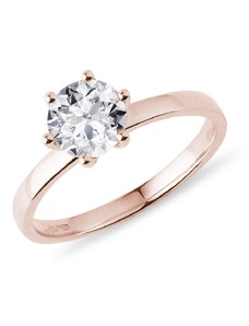 Verlobungsring mit 1ct Diamanten in Roségold KLENOTA K0701024