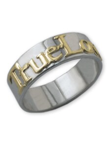 Personalisiertekette.De Personalisierte Promise Ring in 18 karätigem Gold und Silber