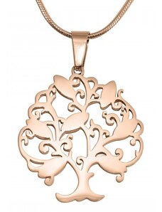 Personalisiertekette.De Personalisierte Tree of My Life Halskette 7 18 Karat Gold überzogen