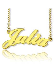 Personalisiertekette.De Solid Gold 18ct Julia Art Name Halskette