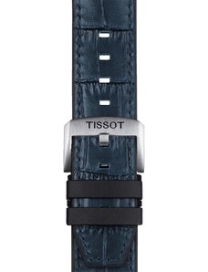 Tissot Uhrband 22 mm Leder/Kautschuk Blau T852.046.765