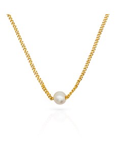 ELAYNE GOLD PEARL NECKLACE