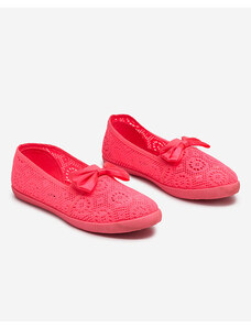 Bella Paris Mädchen-Sneaker mit Schleife Neonpink Osmo - Footwear - pink || neon
