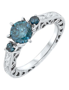 Eppi Verlobungsring mit blauen Diamanten Sikata