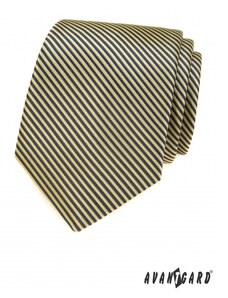 Avantgard Grau-gelb gestreifte Krawatte