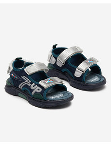 Bessky Doniso marineblaue und grüne Kindersandalen - Schuhe - blau || ziel