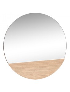 Hübsch Wandspiegel, rund, Eiche, Durchmesser 50 cm - 880417