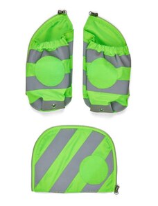 ergobag Fluo Seitentaschen Zip-Set 3tlg. grün Reflektorstreifen