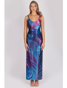 BOGOMIL Long satin dress with a straight silhouette