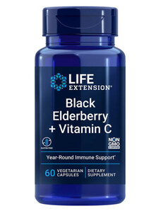 Life Extension Black Elderberry + Vitamin C 60 St., vegetarische Kapsel