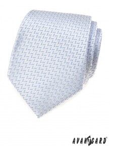 Avantgard Weiße Krawatte mit blauem Muster