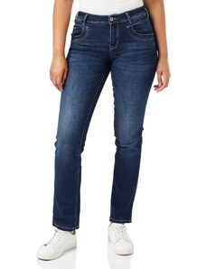 TOM TAILOR Damen 1008146 Alexa Straight Jeans, 10282 - Dark Stone Wash Denim, 31W / 30L EU