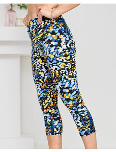MIEGO Gemusterte 3/4-Leggings für Damen - Kleidung - blue || mehrfarben