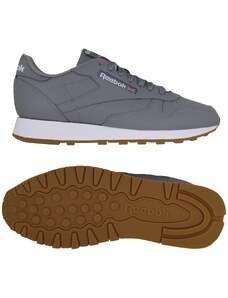 Reebok Herren Classic Leather Sneaker, Pure Grey 5 FTWR White Rubber Gum 03, 45 EU