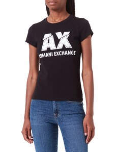 Armani Exchange Damen The Movie T-Shirt, Black, L