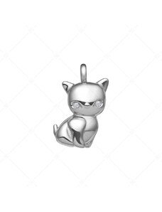 BALCANO - Kitty / Kätzchenförmigen Edelstahl Anhänger mit Zirkonia und Hochglanzpolierung