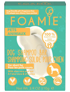 Foamie Dog Shampoo Bar Aloe Vera & Oats For Short Coat 110g