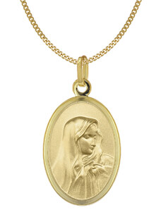 Acalee Halskette mit Madonna-Anhänger Gold 333/8K Maria Dolorosa 50-1026-50, 50 cm