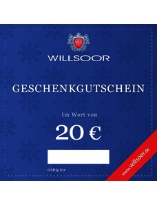 Willsoor E-Gutschein im Wert von 20 EUR