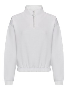 Just Hoods Damen Crop Top Sweatshirt mit kurzem Reißverschluss