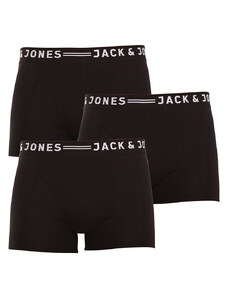 3PACK Herren Klassische Boxershorts Jack and Jones schwarz (12081832 - black/black) L