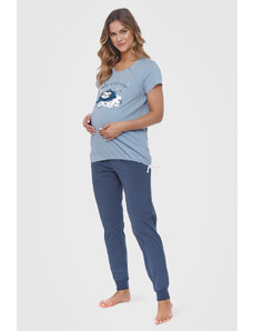 Doctor Nap Schwangerschafts- und Still-Pyjama Flow blau