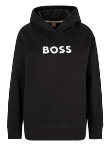 BOSS Damen C Edelight Kapuzen-Sweatshirt aus Baumwolle-Terry mit kontrastierendem Logo Schwarz L