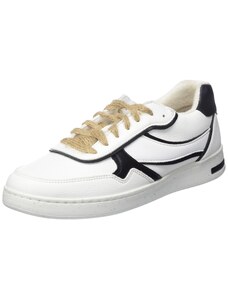 Geox Damen D Jaysen G Sneakers, White Black, 39 EU