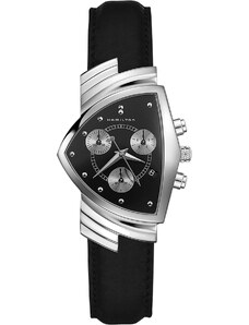 Hamilton Armbanduhr Chronograph Ventura L Schwarz H24412732