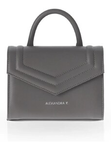 Alexandra K Faith Mini Vegan Leather Handbag - Rhino Grey Corn