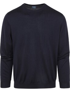 Olymp Pullover O-Hal Wolle Dunkelblau