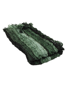 Pranita Seiden-Knitterschal dunkelgrün-grau