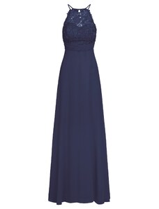 APART Fashion Abendkleid aus Chiffon und Spitze, Navy, S, 72015