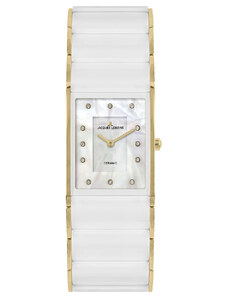 Jacques Lemans Keramik-Armbanduhr für Damen Dublin Weiß/Goldfarben 1-1940K