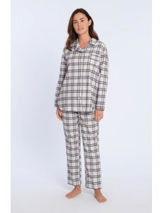 Damenpyjama aus Flanell BLANCA