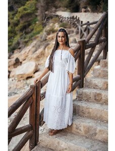 Isla Bonita by SIGRIS Kleid in Weiß | Größe L