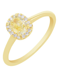 Eppi Verlobungsring mit einem IGI zertifizierten 0.46 ct gelben Lab Grown Diamanten Eduta