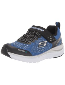 Skechers 403847l Blbk Sneaker, Blauer Stoff, schwarzer Rand, 34 EU
