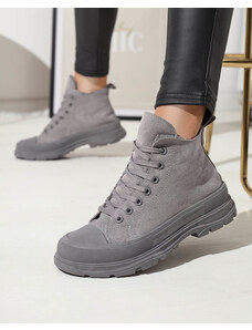MSMG Damen isolierte Sportschuhe a'la Sneakers in grau Benvilo- Footwear - schwarz || pigeon gray