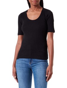 HUGO Women's Classic Scoop T-Shirt, Black1, L