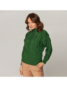 Damen grün Pullover feines Muster