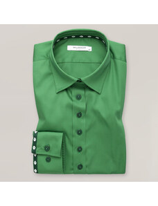 Damen Langarm-Blusen Willsoor grün glatt